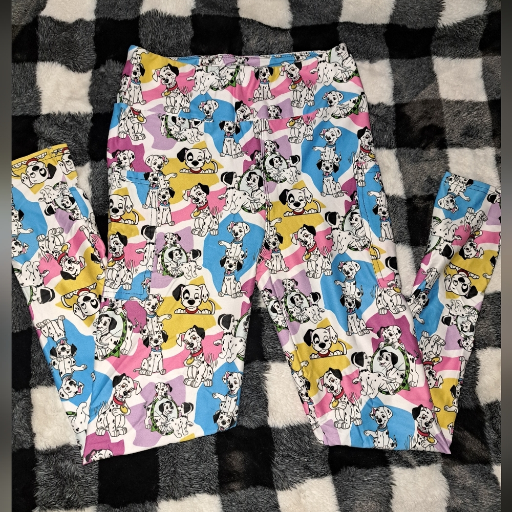 Colorful TW Dalmatian Print Leggings Lass Leggings